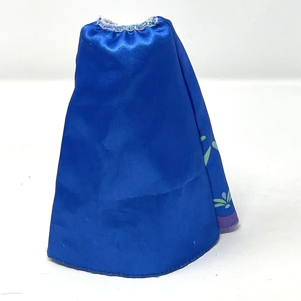 Disney Frozen Princess Anna Doll Skirt Blue Satin Floral Flowers Accessory - Picture 3 of 11
